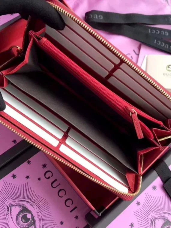 Gucci Sylvie leather zip around wallet 476083