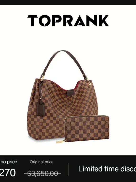 LOUIS VUITTON Graceful MM long wallet 2-piece set deals Ref: N44045  N41661