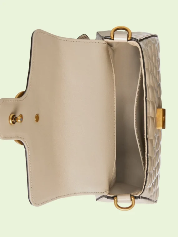 GG Marmont mini crocodile top handle bag