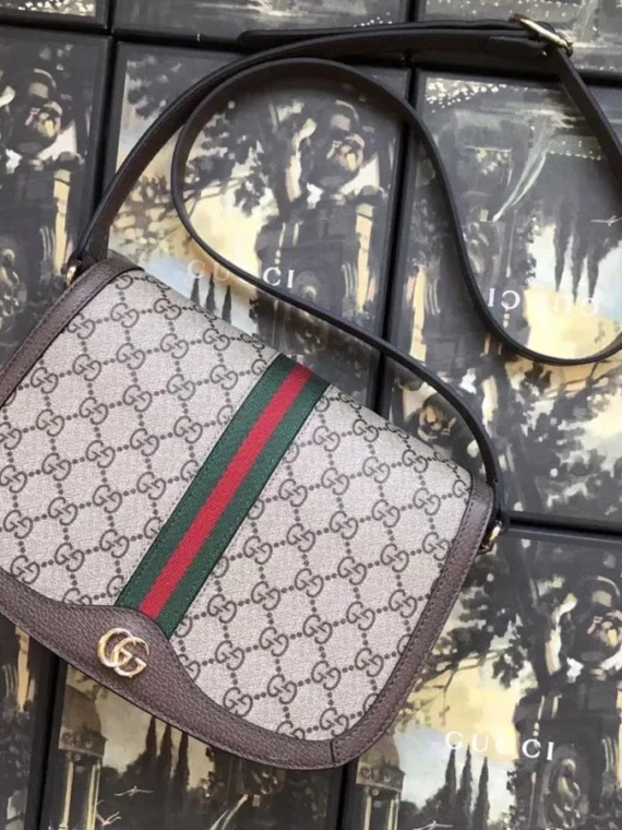 Gucci Ophidia GG small shoulder bag 601044 Dark Coffee