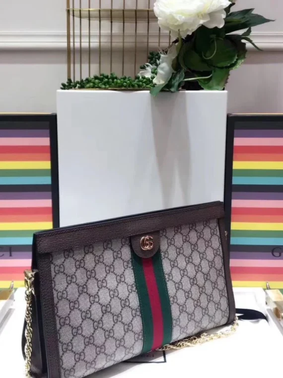 Gucci Ophidia GG medium shoulder bag 503876 Dark Coffee