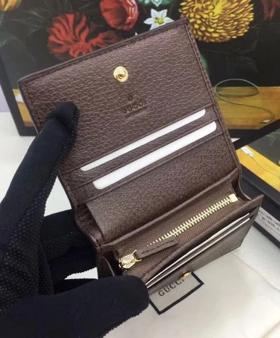 Gucci Ophidia GG card case 523155 Dark Coffee