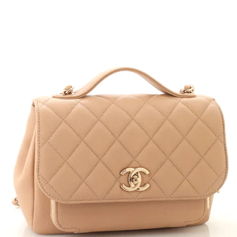 Chanel Small Classic Double Flap White Caviar Light Gold Hardware