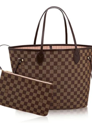 Louis Vuitton N41603 Neverfull MM Shoulder Bag Damier Ebene Canvas