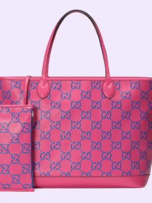 GG large embossed tote bag
