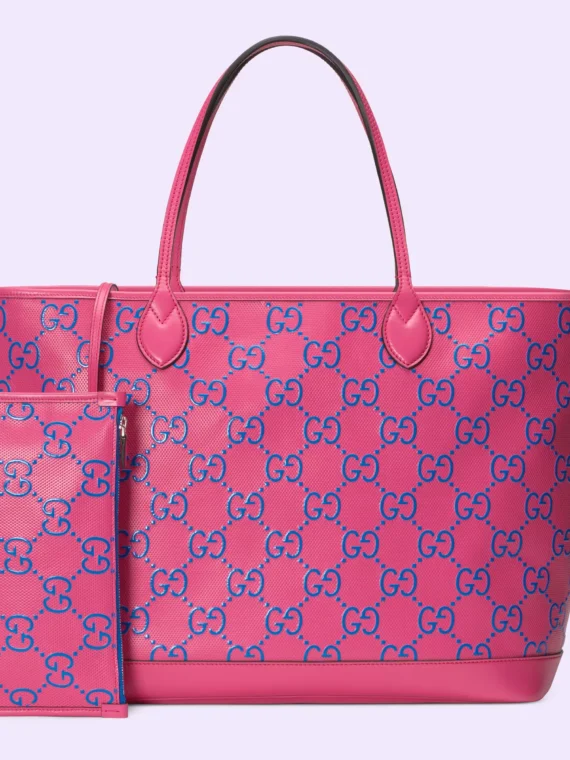 GG large embossed tote bag