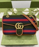 Gucci GG Marmont Small Shoulder Bag 443497 Green