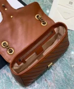 Gucci GG Marmont Small Matelasse Shoulder Bag 443497 Coffee