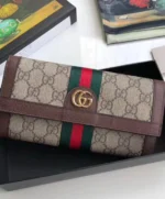 Gucci Ophidia GG continental wallet 523153 Dark Coffee