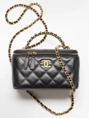 Vintage Timeless Convertible Tote Caviar Medium