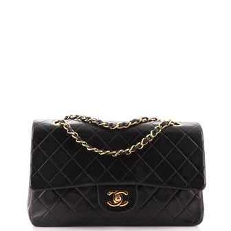 Chanel Classic Double Flap Bag Quilted Caviar Medium