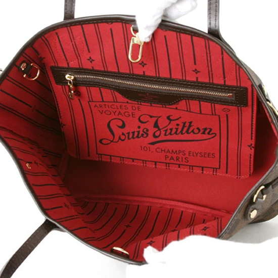 Louis Vuitton N51109 Neverfull PM Shoulder Bag Damier Ebene Canvas