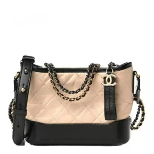 CHANEL Aged Calfskin Quilted Small Gabrielle Hobo Black