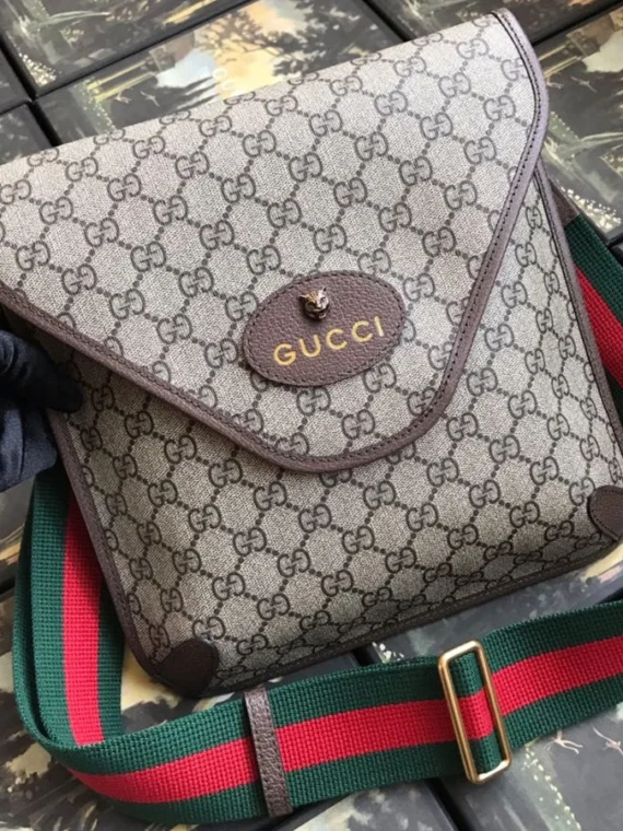 Gucci Neo Vintage GG Medium Messenger 598604 Dark Coffee