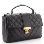 Chanel CC Open Shopping Tote Stitched Leather Large