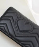 Gucci Marmont GG Mini Quilted Black Leather Cross Body Bag 488426 Black