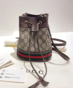 Gucci Ophidia Mini GG Bucket Bag 550620 Dark Coffee