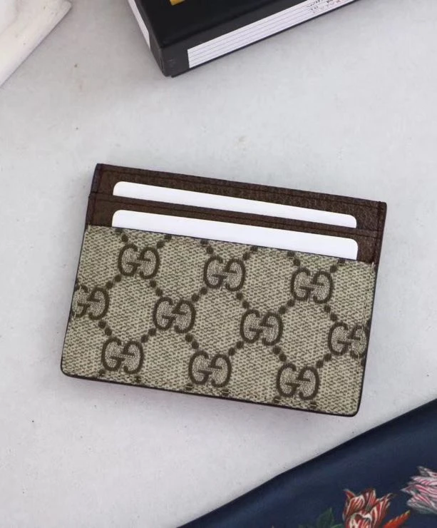 Gucci Ophidia GG card case 523159 Dark Coffee