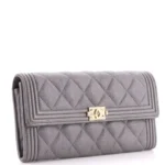 Chanel Boy Flap Bag Chevron Calfskin Old Medium