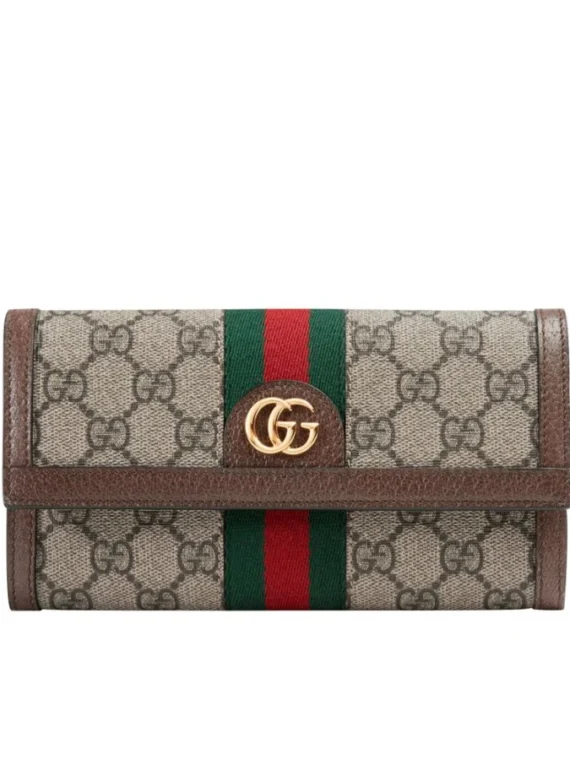 Gucci Ophidia GG continental wallet 523153 Dark Coffee