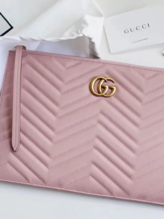 Gucci GG Marmont matelasse leather pouch 476440