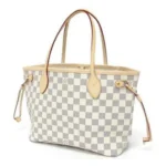 Louis Vuitton N51110 Neverfull PM Shoulder Bag Damier Azur Canvas