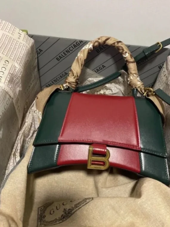 Balenciaga x Gucci The Hacker Project Small Hourglass Bag Red