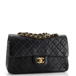 Chanel Vintage Classic Double Flap Bag Quilted Lambskin Medium