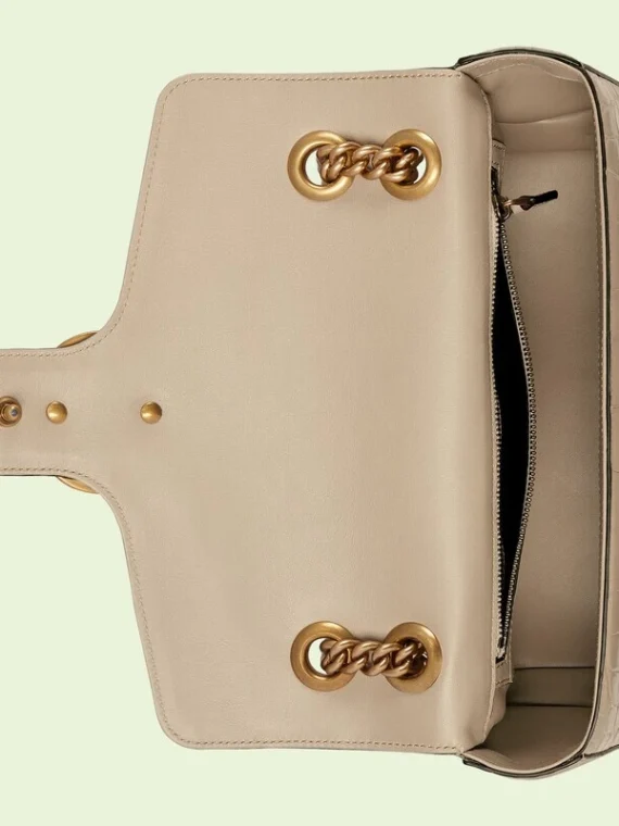 GG Marmont small crocodile shoulder bag