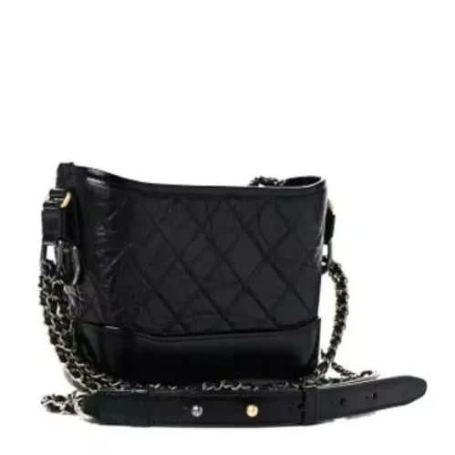 Chanel Gabrielle Zip Around Wallet Quilted Aged Calfskin Small