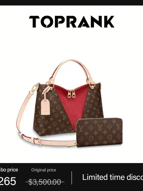 LOUIS VUITTON V tote MM long wallet 2-piece set deals Ref:M43957??