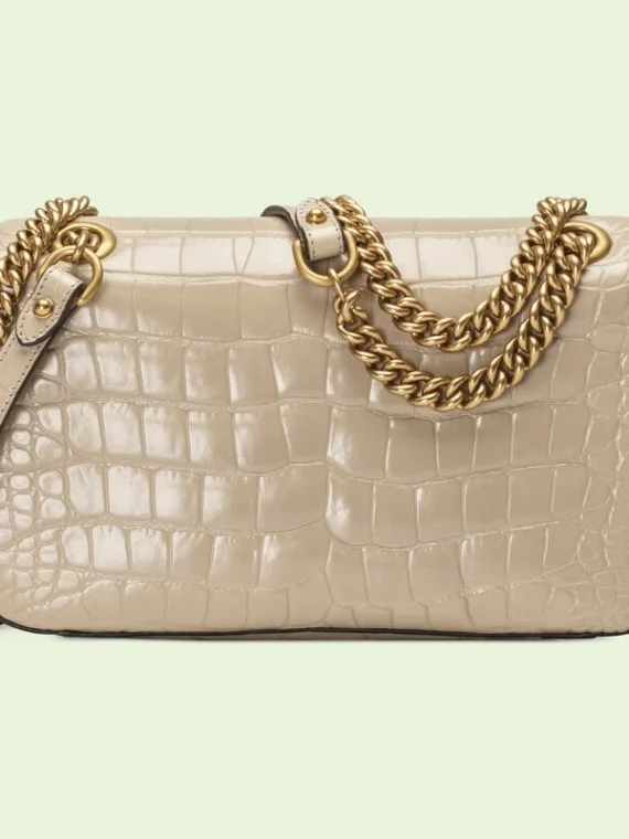 GG Marmont small crocodile shoulder bag