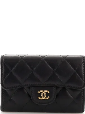 Chanel CC Zip Around Wallet Goatskin Small