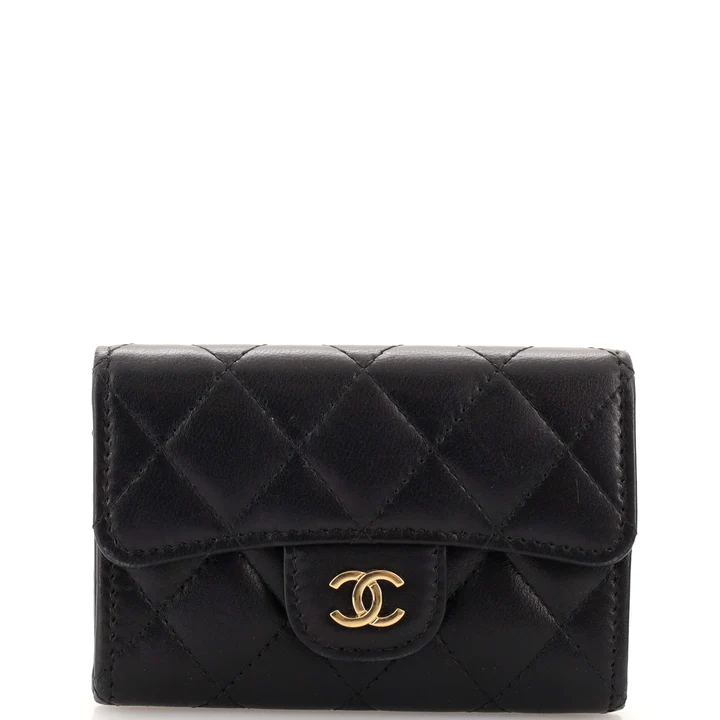 Chanel CC Zip Around Wallet Goatskin Small