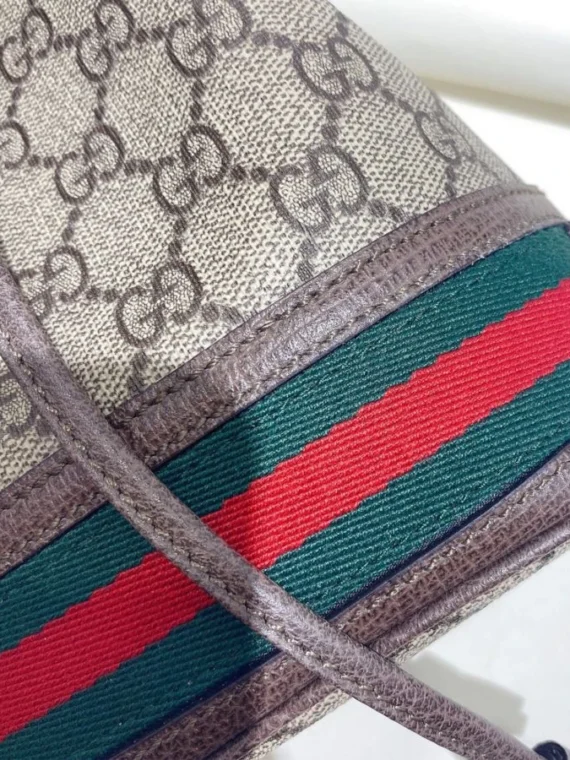 Gucci Ophidia Mini GG Bucket Bag 550620 Dark Coffee