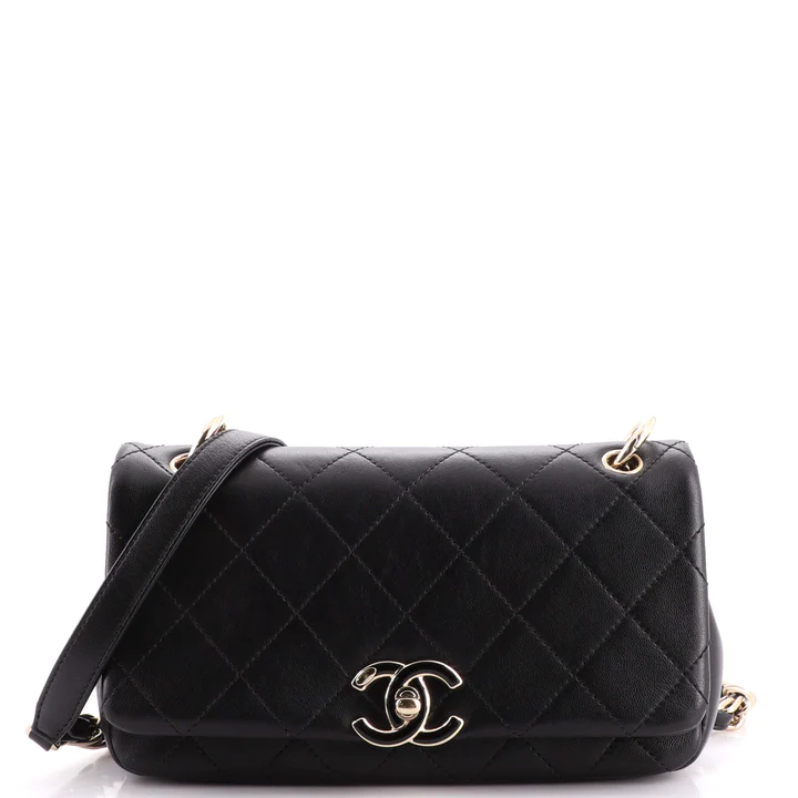 Chanel Small Classic Double Flap Red Caviar Light Gold Hardware