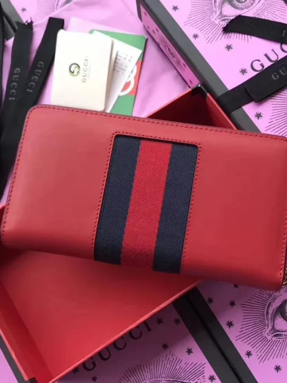Gucci Sylvie leather zip around wallet 476083
