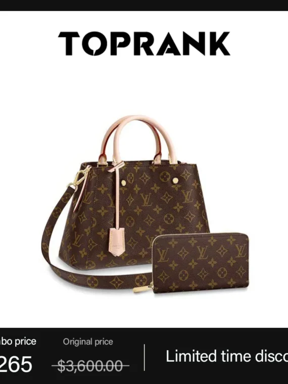 LOUIS VUITTON Montagne BB long wallet 2-piece set deals Ref: M41055  M60017