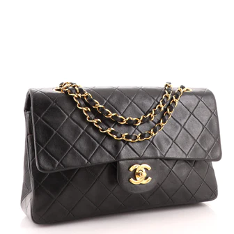 Chanel Mini Rectangular Flap Bag with Top Handle Dark Grey Lambskin Light Gold Hardware