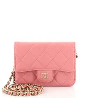 Chanel Wallet on Chain WOC Black Caviar Gold Hardware