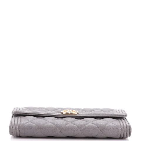 Chanel Boy Flap Bag Chevron Calfskin Old Medium