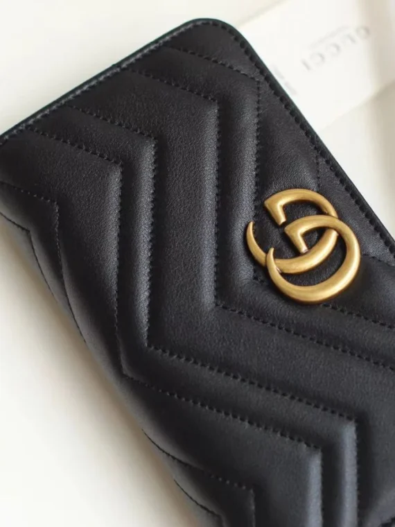 Gucci Marmont GG Mini Quilted Black Leather Cross Body Bag 488426 Black