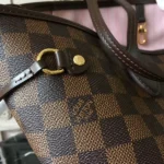 Louis Vuitton N41603 Neverfull MM Shoulder Bag Damier Ebene Canvas