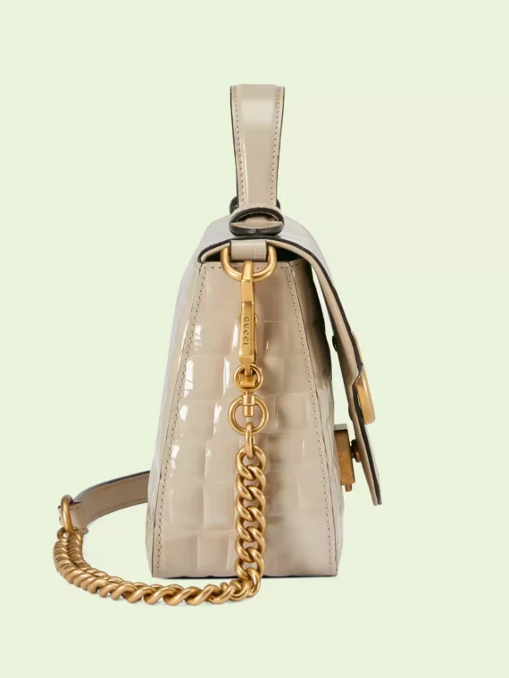 GG Marmont mini crocodile top handle bag