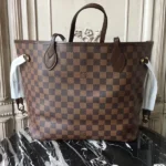 Louis Vuitton N41603 Neverfull MM Shoulder Bag Damier Ebene Canvas