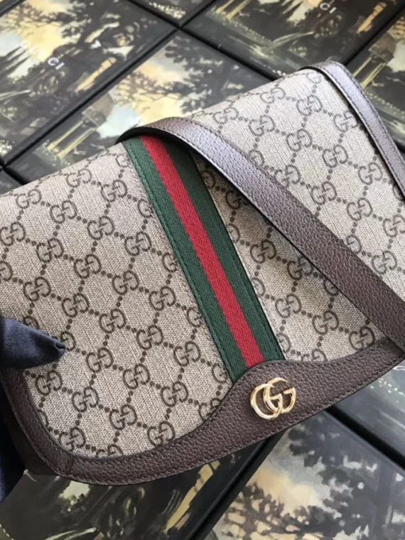Gucci Ophidia GG small shoulder bag 601044 Dark Coffee