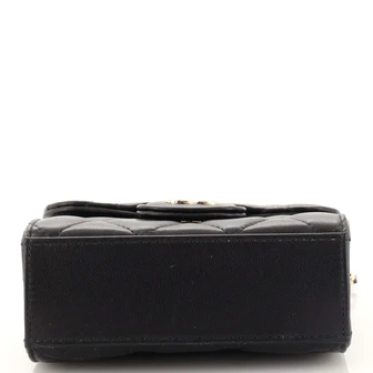 Chanel Blue Quilted Denim Rectangular Mini Flap Bag Gold Hardware