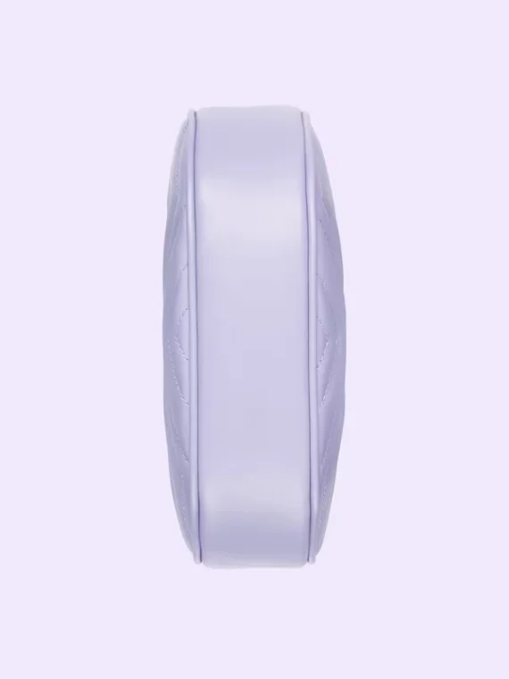 Gucci Marmont half-moon-shaped mini bag – lilac leather