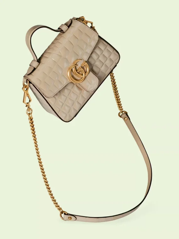 GG Marmont mini crocodile top handle bag