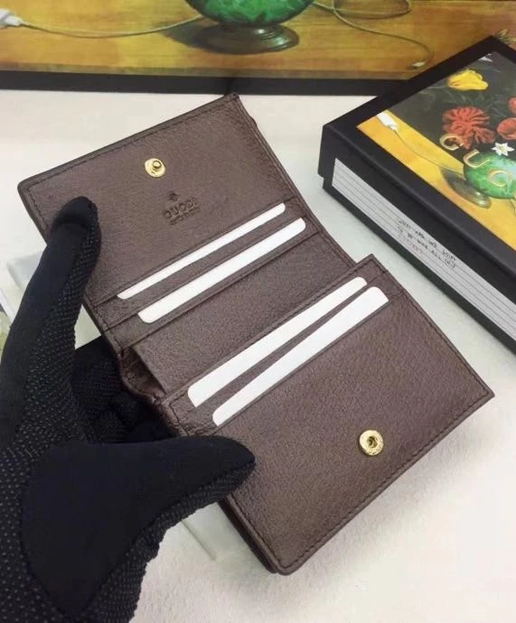 Gucci Ophidia GG card case 523155 Dark Coffee